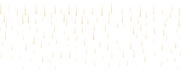 Gold Glowing Sparkling Rain. Falling Meteorite Star