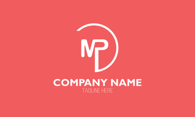 Business and company VECTOR TEMPLATE monogram MP logo design, imaginative letter logo, and initial logo