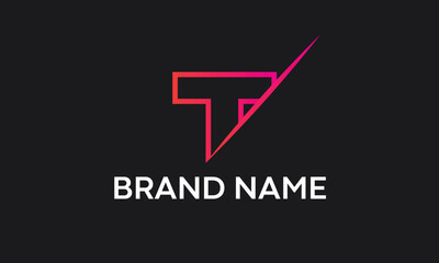 Modern and Elegant Initial T Letter Alphabet Logo Icon Template Element Vector 