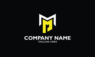 Initial mp logo design VECTOR template and letter mp logo collection