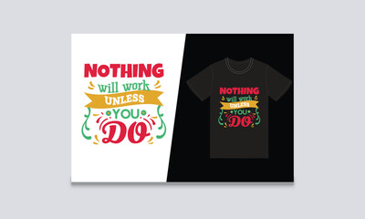 T-shirt design with modern typography, Make a distinctive vector template for typography and graphics for t-shirts