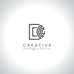 Obraz premium Alphabet Letter D Modern Artistic Line Logo Design. Initial Vector Template.