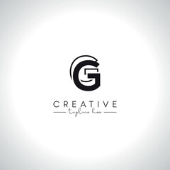 Alphabet Letter G Modern Artistic Line Logo Design. Initial Vector Template.