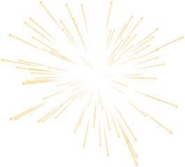 Obraz premium Gold Glowing Transparent Firework. New Year Sparkler Star