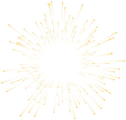 Obraz premium Gold Glowing Transparent Firework. New Year Sparkler Star