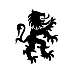 Black lion icon. Lion logo