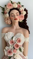 Woman with Flower Crown and Dress