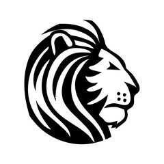 Black lion icon. Lion glyph. Lion Silhouette