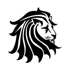 Black lion icon. Lion glyph. Lion Silhouette