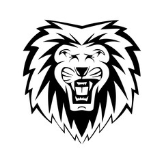 Obraz premium Black lion icon. Lion glyph. Lion Silhouette