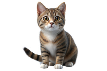 cat clipart 3d on a transparent background