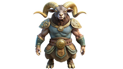 ram warrior 3d on a transparent background