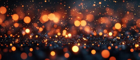 Fototapeta premium A mesmerizing display of shimmering sparks and glowing particles, creating a magical and ethereal atmosphere.