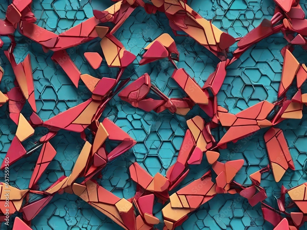 Poster abstract background with triangles