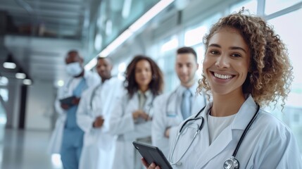 Fototapeta premium The smiling female doctor