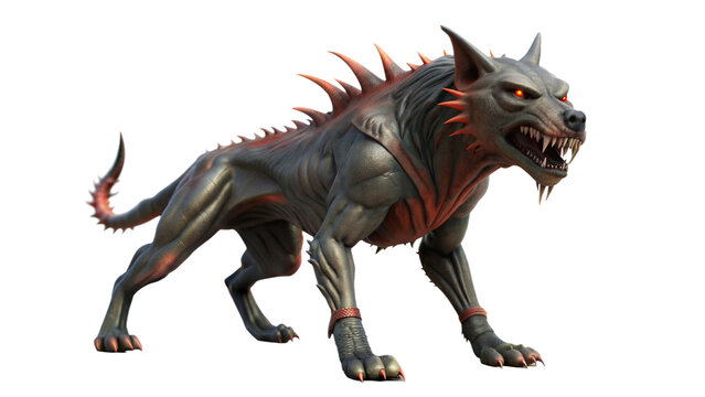 hound-of-hell-3d3d on a transparent background