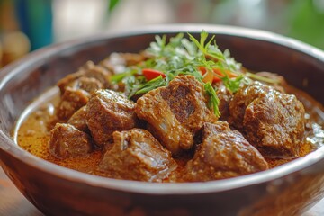Lung Rendang, This version uses cow lungs, which are cooked in the same spicy coconut milk mixture until they absorb the rich flavors.