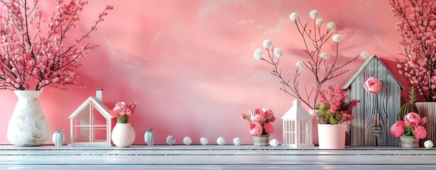 Housewarming party template with home-themed designs and plenty of copy space