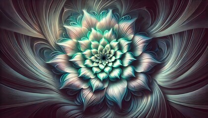 Obraz premium An abstract, fractal-inspired, intricate of flower background, wallpaper