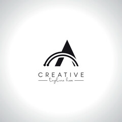Alphabet A Letter Modern Technology Logo Design. Initial Digital Logo Vector Symbol.