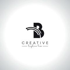 Alphabet B Letter Modern Technology Logo Design. Initial Digital Logo Vector Symbol.