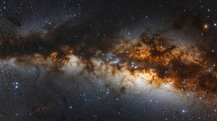 Clouds streak across the Milky Way , ai