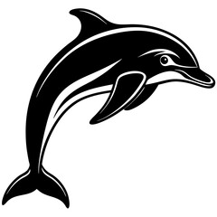 Obraz premium Dolphin silhouette Vector SVG