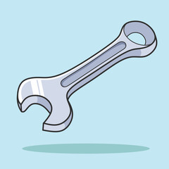 Tools Wrench Vector Illustration Cartoon