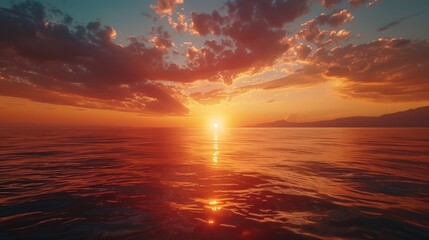 Fototapeta premium Sunset over the Sea