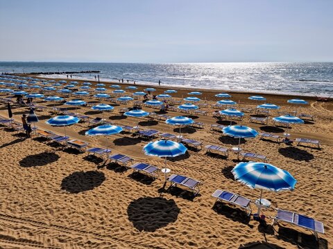 Umbrellas on Lignano beach