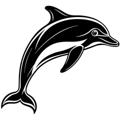 Dolphin silhouette Vector
