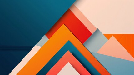 Fototapeta premium Abstract Geometric Background with Colorful Triangles