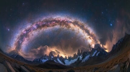 Clouds streak across the Milky Way , ai