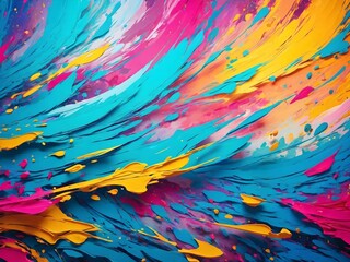a colorful painting liquid is being sprayed