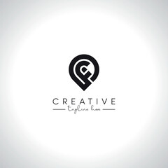 Fototapeta premium Abstract Modern Location Logo Design. Initial Letter F Logo Vector Symbol.