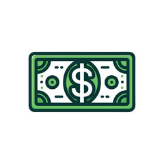 Dollar  note, sign, icon  currency dollar bill symbol vector eps 10.