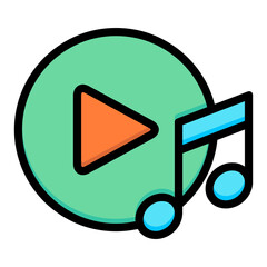 Music playing icon. Audio icon. Icon about podcasts