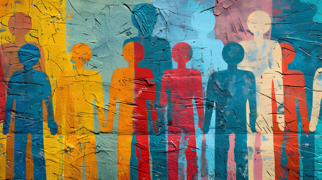 Community Unity: People in a group demonstrating community unity and togetherness.