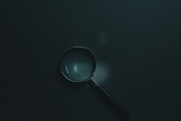 Magnifying Glass on Dark Background
