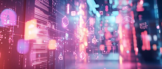 Fototapeta premium Digital Transformation: A World of Technology and Innovation.