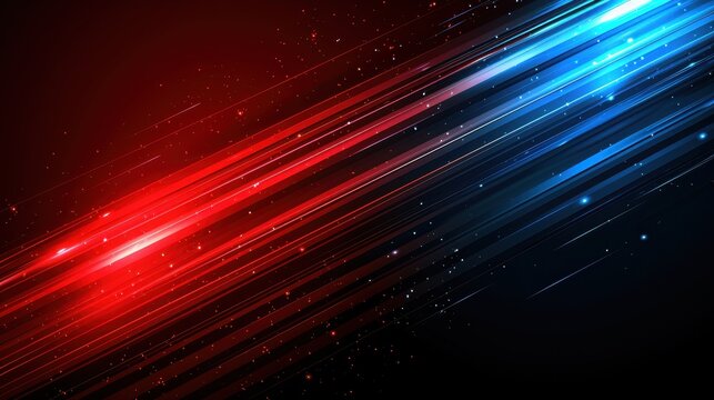 Red and Blue Abstract Lights:  A captivating abstract background with vibrant red and blue streaks of light on a dark background. This dynamic design evokes speed, energy, and contrasting forces. Perf