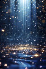 Naklejka premium Lovely 3D abstract background with a sparkly starry night AI generated illustration