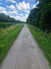 Pedestrian path along an irrigation canal in Germany