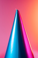 Macro perspective of a party hat in a minimalist environment AI generated illustration