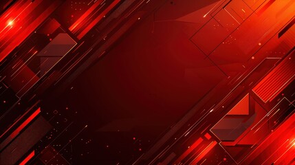 Red Abstract Technology Background: A striking abstract background with a futuristic tech theme, featuring a blend of red and black.  The design evokes a sense of power, speed, and innovation, making 