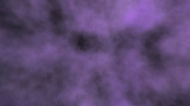 Drifting pale purple smoke on black background 4K. Pastel ultraviolet vapor texture 3D, poison mist flow vfx animation. Industrial fog spreads. Abstract chemical cloud for intro, presentation design