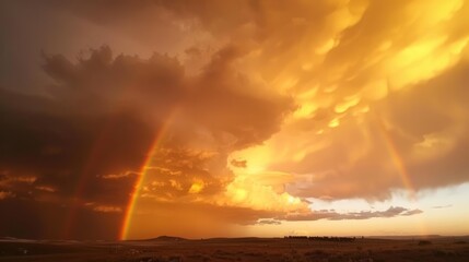 Double Rainbow After Storm