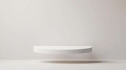 Fototapeta premium Floating 3D podium with clean lines and subtle curves, modern stage, subtle presentation
