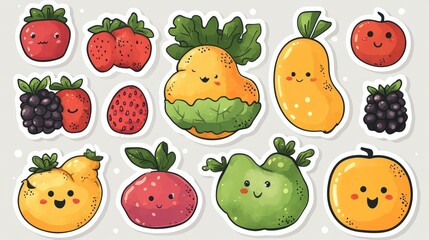 Cute Fruits Stickers