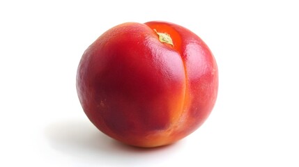Ripe Organic Peach Fruit on White Background